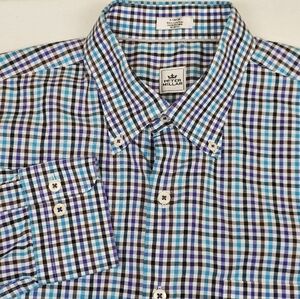 Peter Millar Crown Sport Gingham Check Long Sleeve‎ Button Down Shirt